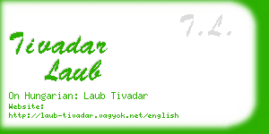 tivadar laub business card